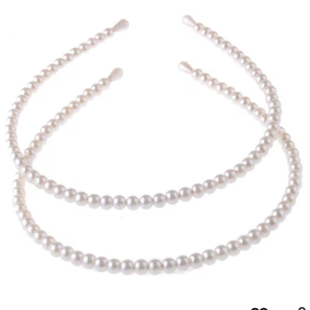 🔷️ Set Of 2 Pearl Headbands NWT